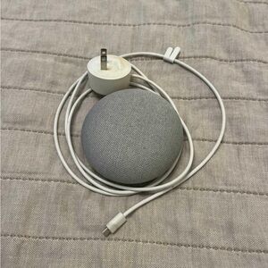 Gray Google Home Smart Speaker with Charger